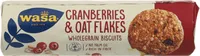 Cranberries & oat flakes wholegrain biscuits