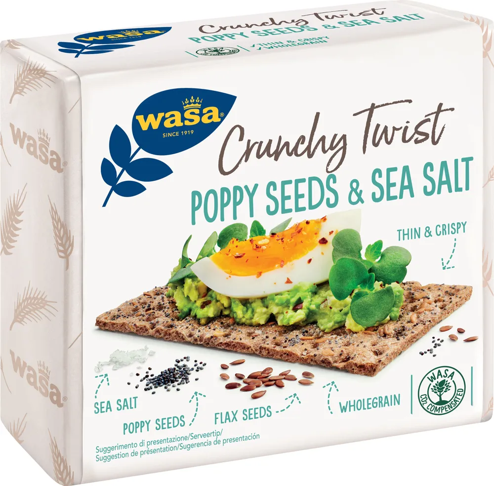Poppy seed & sea salt 245g