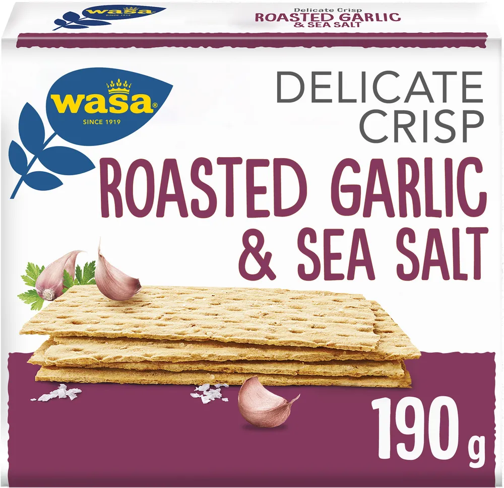 Wasa delicate crisp roasted garlic & sea salt