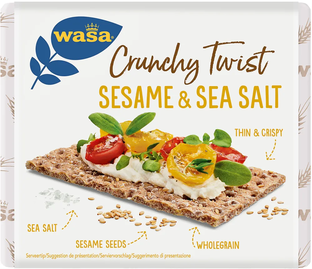 Wasa crunchy twist sesame & sea salt 245g