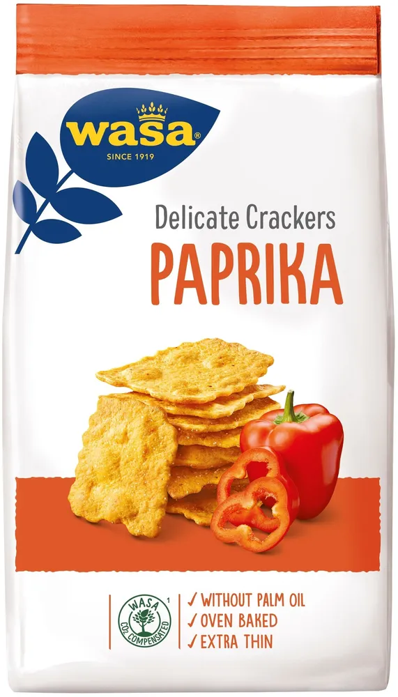 Wasa delicate crackers paprika 150g