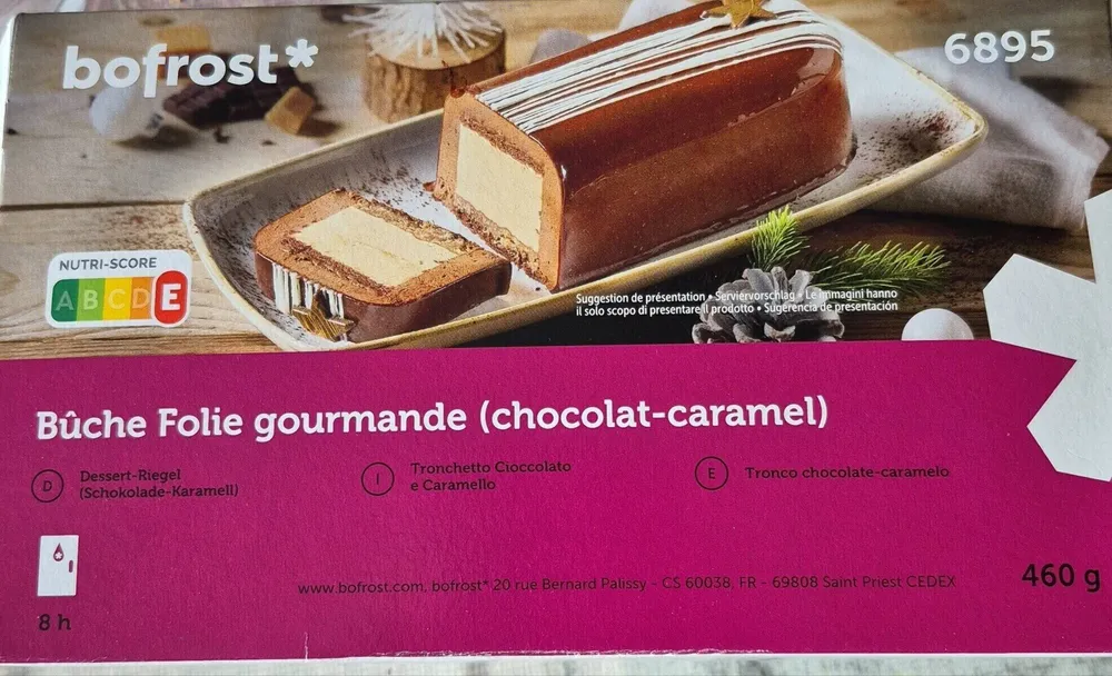 Bûche folie gourmand (chocolat-caramel)
