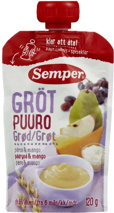 Grøt Frukt 6mnd 120g Semper