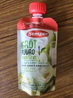 Gröt/Puuro med smak av yoghurt, päron & äpple