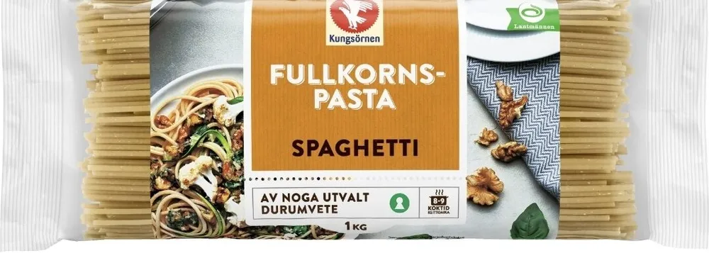 Fullkorns pasta, spaghetti