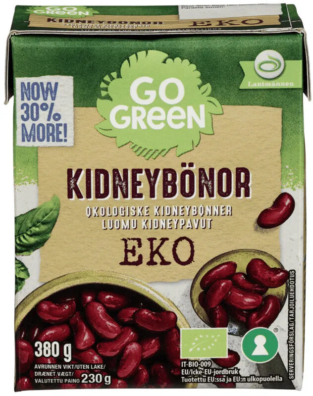 GoGreen Kidneybønner Økologisk 380g