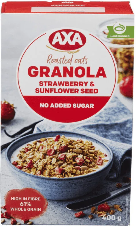 Axa Granola Jordbær & Solsikkekjerner 400g
