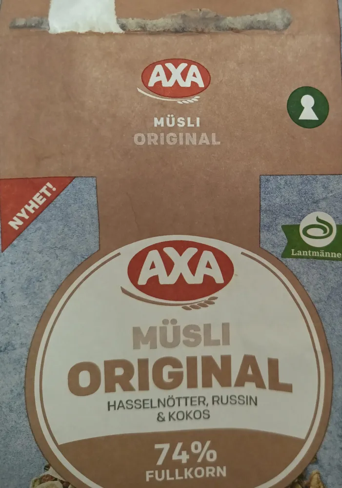 Müsli Original Hasselnötter, russin & kokos