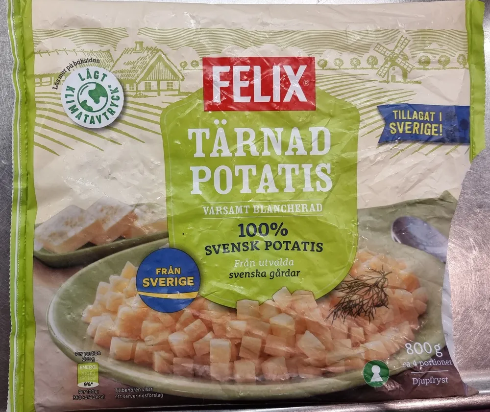 Tärnad potatis