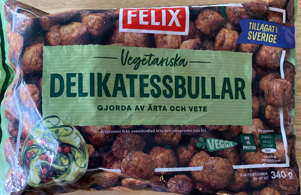 Vegetariska delikatessköttbullar
