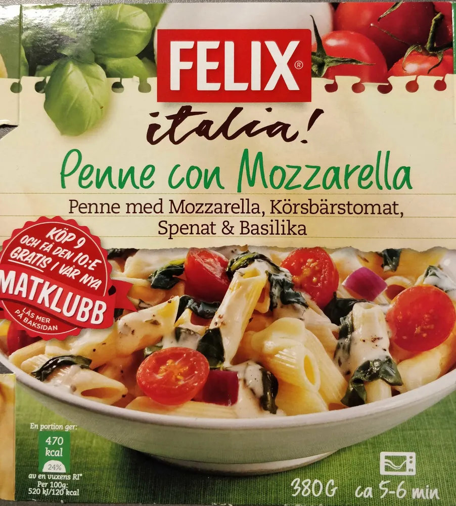 Penne con Mozzarella