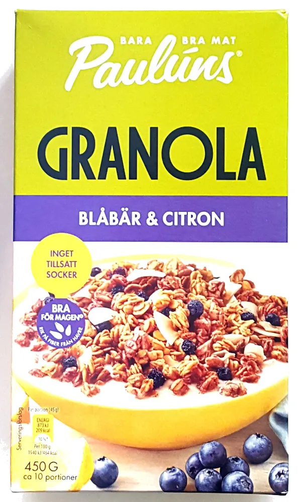 Granola - Blåbär & Citron