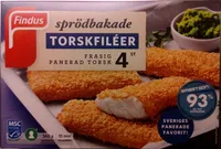 Findus 4 st. Sprödbakade Torskfiléer