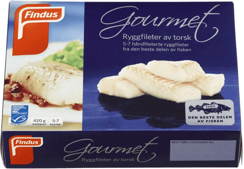 Ryggfileter av torsk