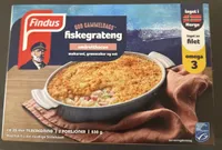 SØD GAMMELDAGS fiskegrateng smørett bacon makaroni, grønnsaker og ost