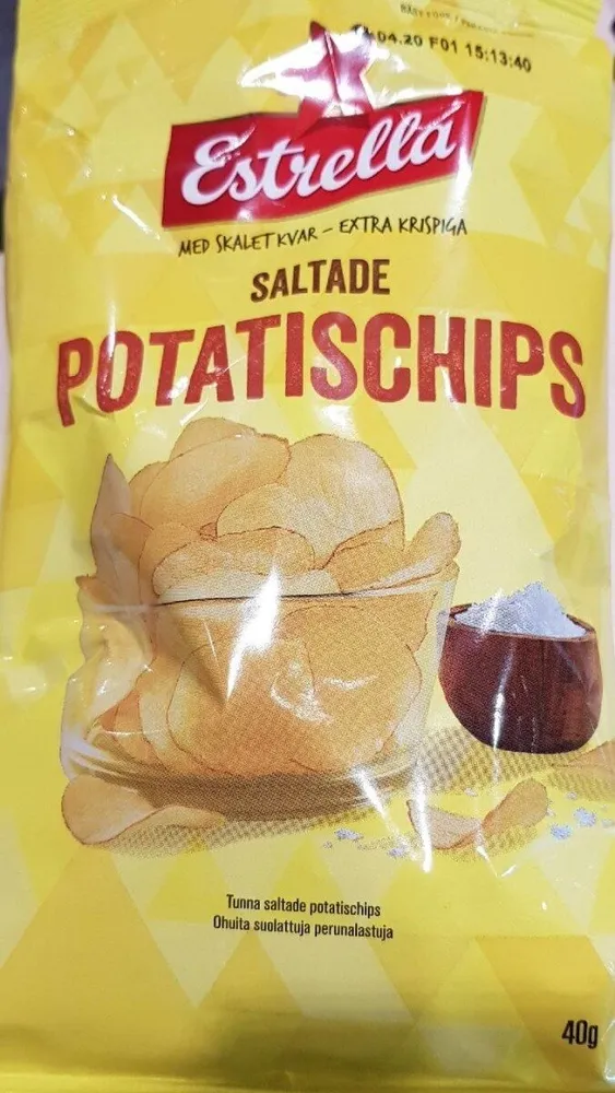 Saltade potatischips