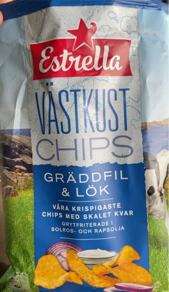 Västkustchips Gräddfil & Lök