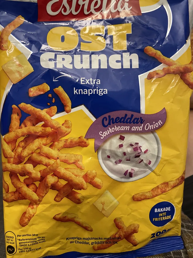 Ost Crunch Cheddar, Sourcream and Onion