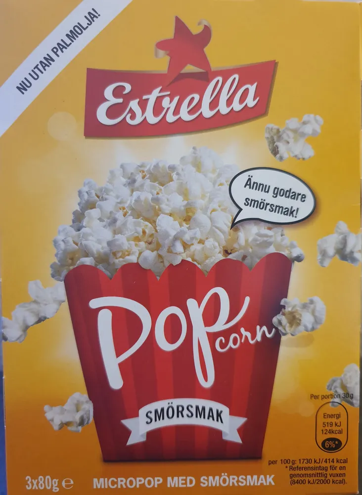 Micropop med smörsmak