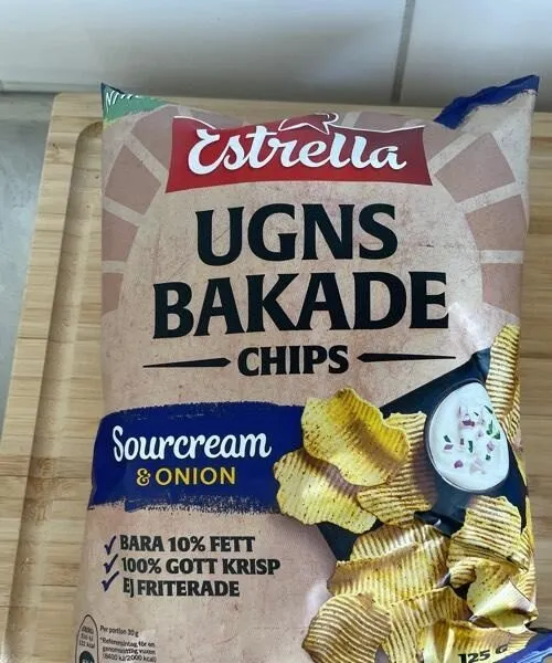 Ugnsbakade chips - sourcream & onion