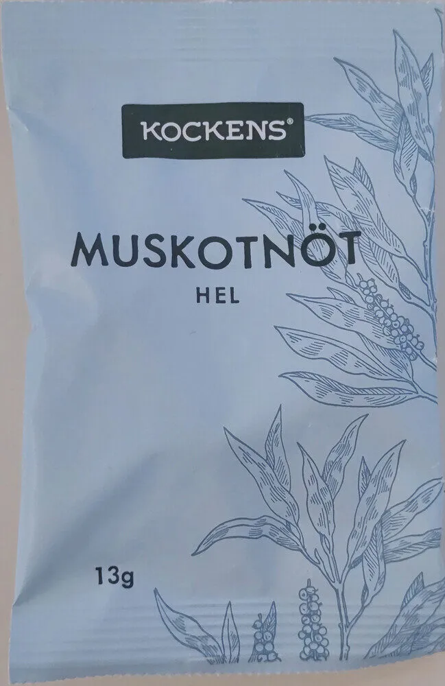 Muskotnöt, hel