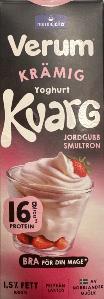 Krämig Yoghurt Kvarg Jordgubb Smultron