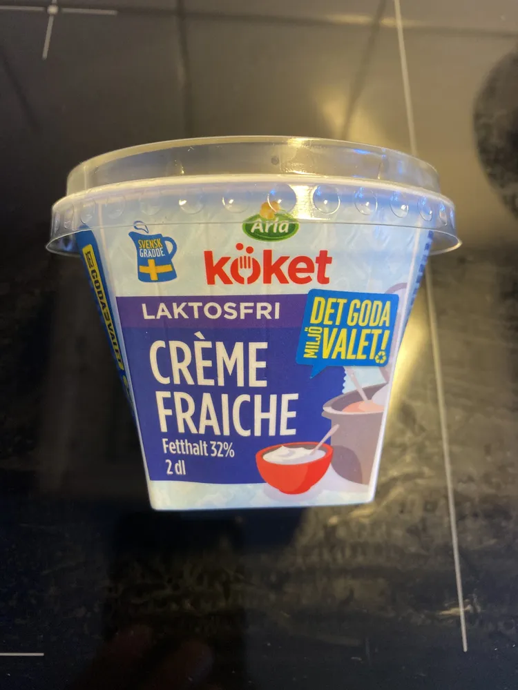 Laktosfri Crème fraîche fetthalt 40%