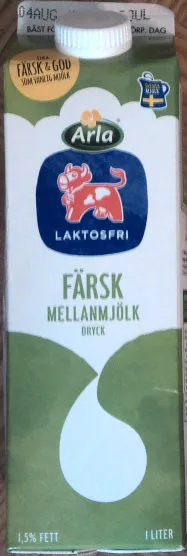 Arla Ko Färsk laktosfri Mellanmjölkdryck