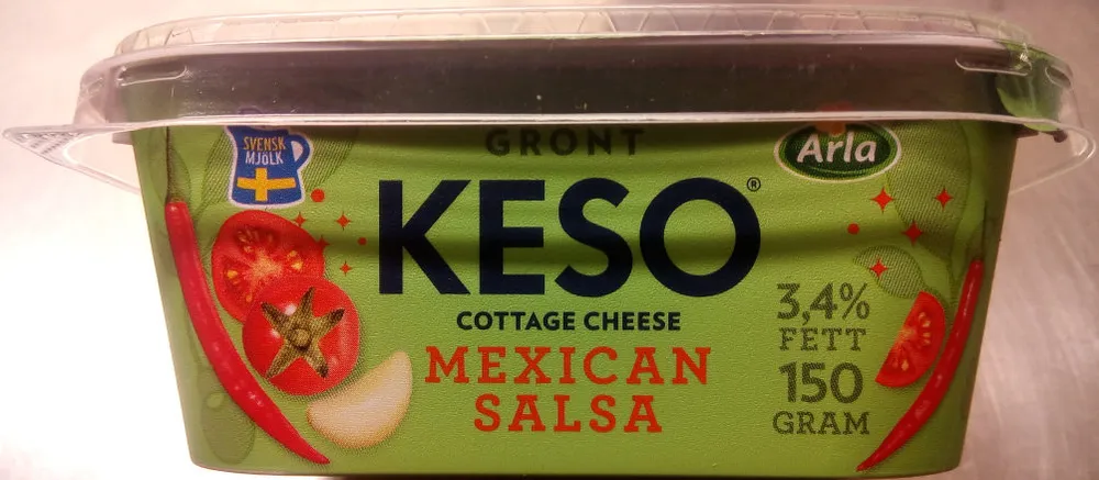 KESO Cottage Cheese Grönt Mexican Salsa