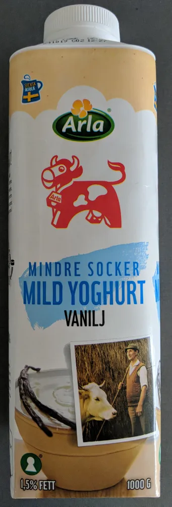 Mindre Socker Mild Yoghurt Vanilj 1.5% fett