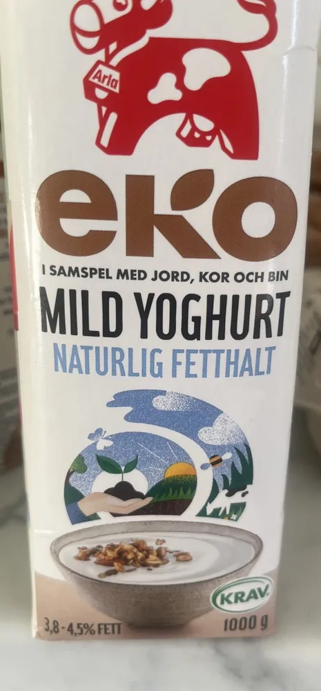 Arla mild yoghurt naturlig fetthalt