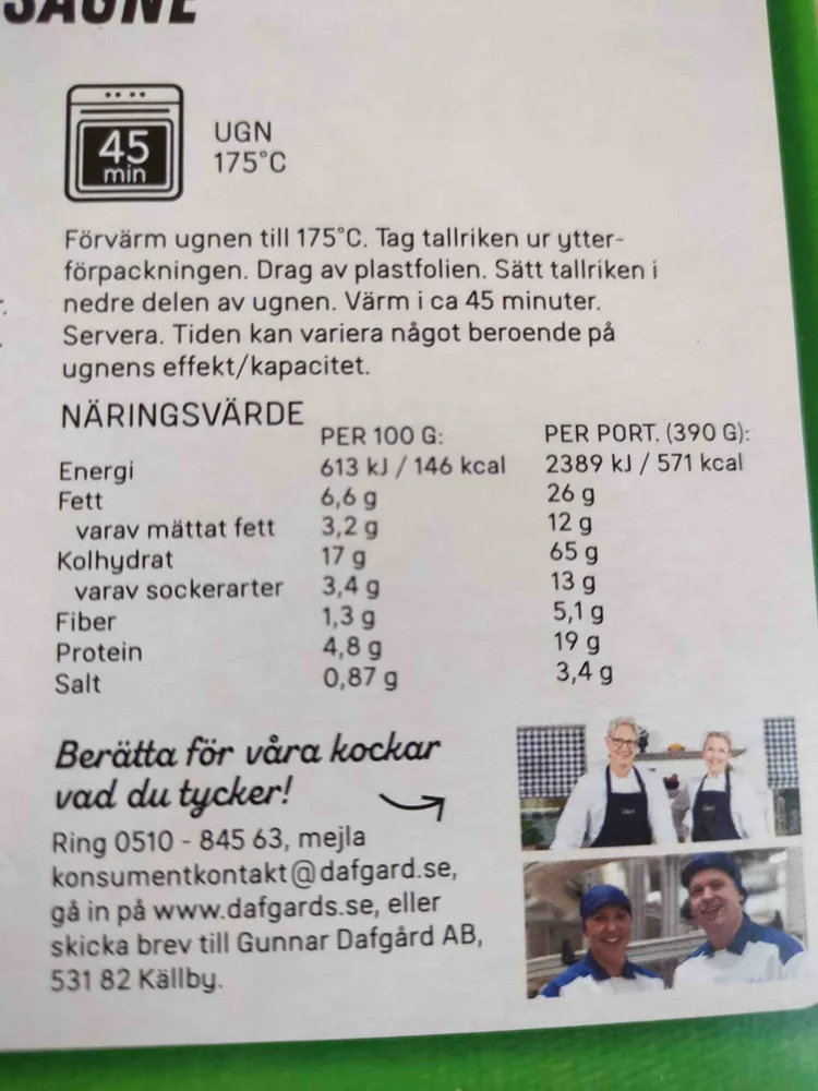 Karins Vegetariska Lasagne