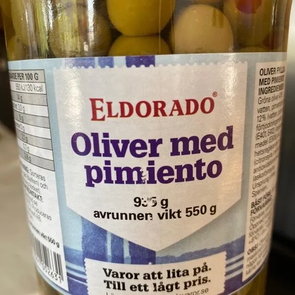 Oliver med pimiento