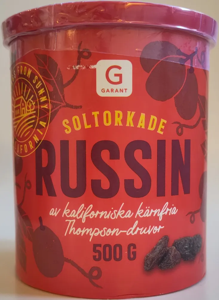 Soltorkade russin