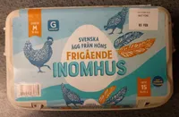 15 ägg från frigående höns inomhus