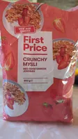 Crunchy mysli med frysetørrede jordbær