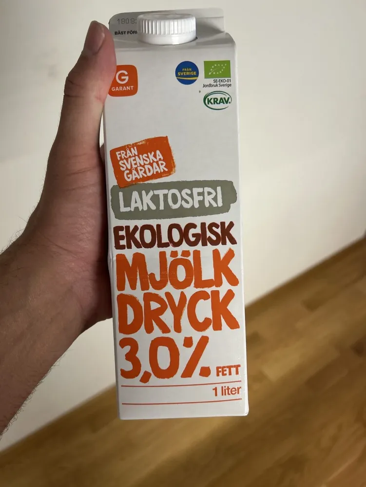 Laktosfri Ekologisk Mjölk Dryck 3.0%
