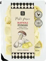 Färsk ravioli funghi