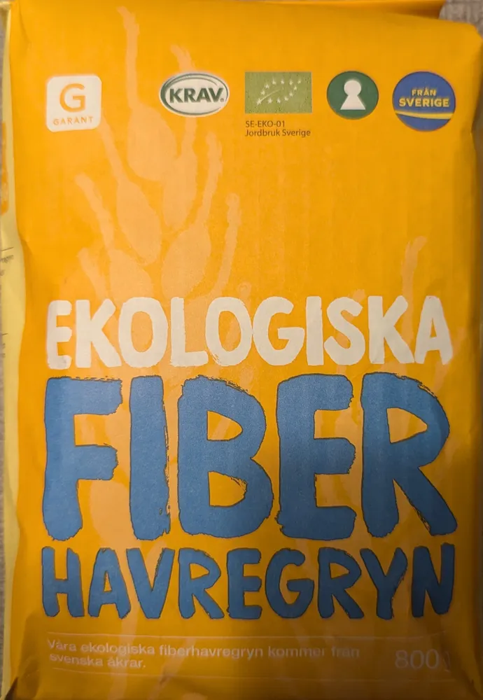 Ekologiska Fiberhavregryn