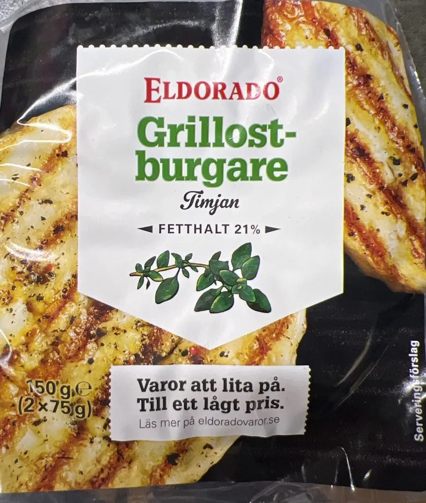 Grillost-burgare