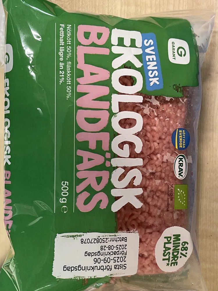 Ekologisk Blandfärs