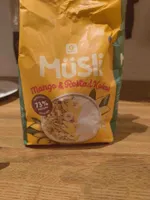 Musli mango och rostad kokos