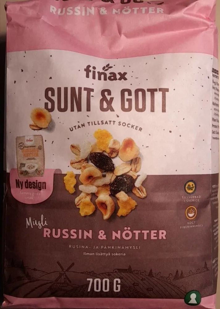 Sunt and Gott Russin and nötter - 700 g