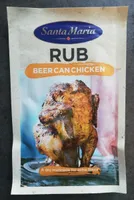 Rub beer can chicken
