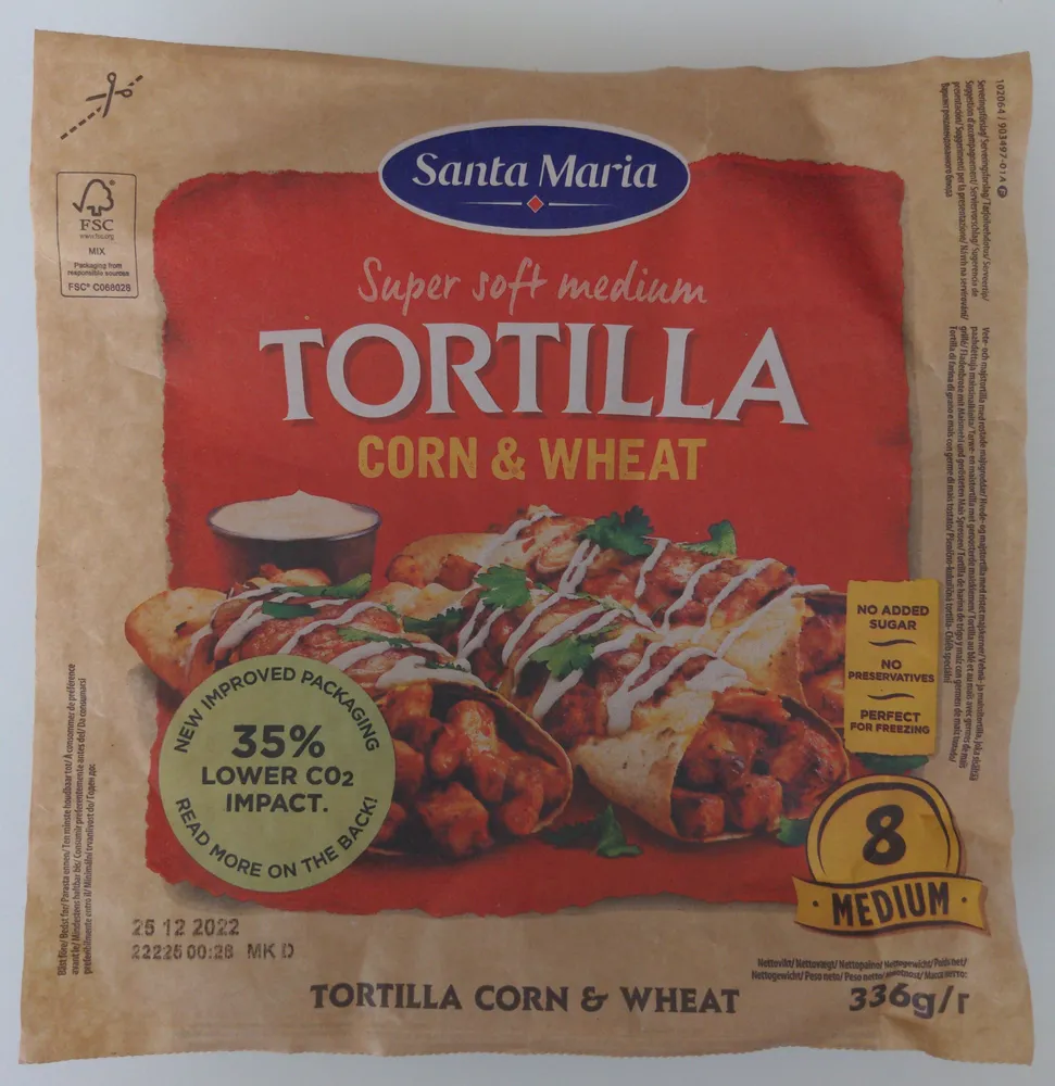 Super Soft Medium Tortilla Corn & Wheat