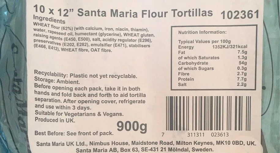 Santa Maria Flour Tortillas