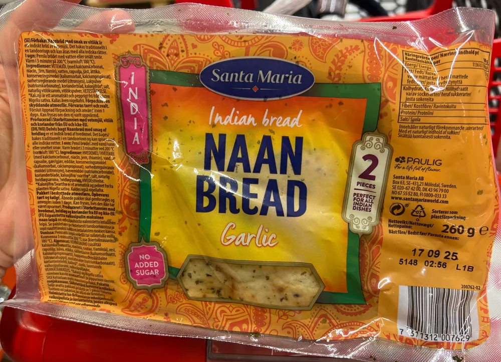 Naanbrød hvitløk