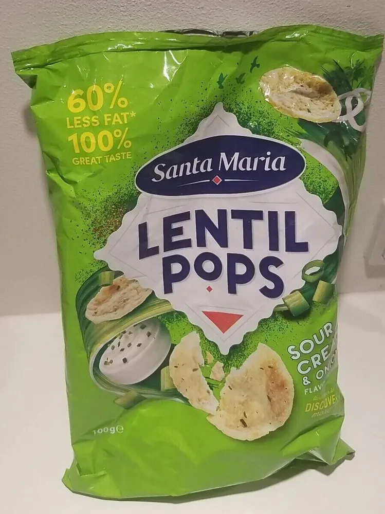 Lentil Pops Sour Cream and Onion Flavor