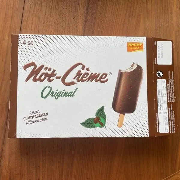 Nöt-crème glass