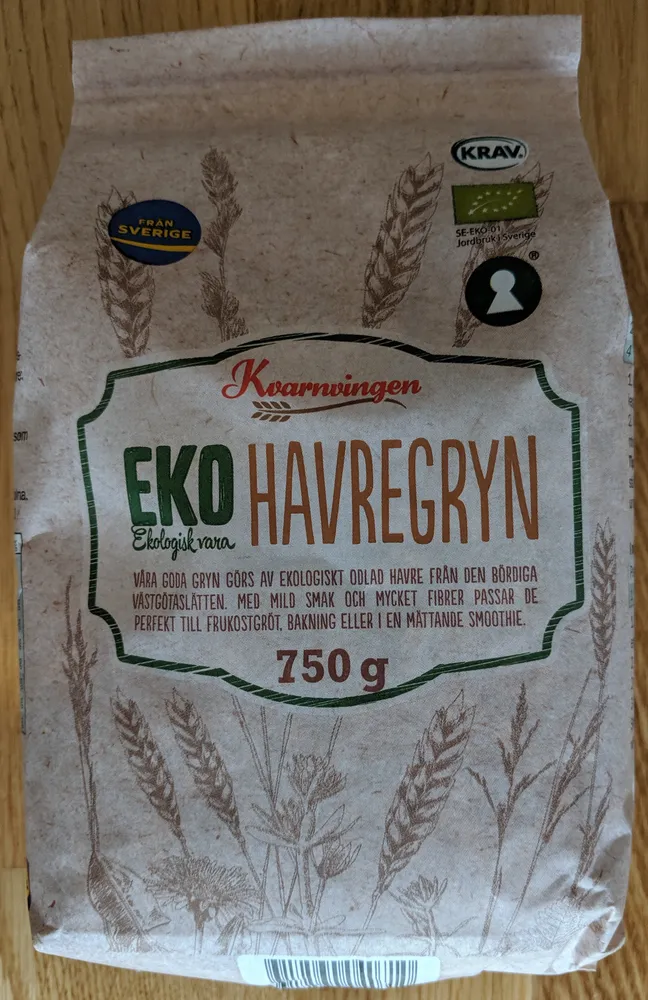 Ekologisk vara Havregryn